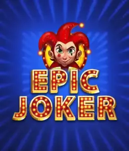 Enter the colorful world of the Epic Joker game by Relax Gaming, showcasing a playful joker with a flaming hairstyle against a luminous blue background. This graphic captures the joy and humor of classic slots, ideal for fans of classic casino aesthetics, offering a delightful gaming experience.