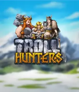 Enter the realm of "Troll Hunters," where valiant Viking warriors stand ready to confront their foes. The logo features a male and female Viking, equipped with weapons, set against a chilly landscape. They exude strength and courage, capturing the essence of the game's adventurous theme.