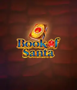 Immerse yourself in the holiday spirit with Book of Santa slot by Endorphina, featuring an elegant golden book adorned with Santa's iconic seal. This image evokes the magic and mystery of Christmas, set against a cozy red background. Perfect for those who love Christmas-themed slots, delivering a captivating adventure. 